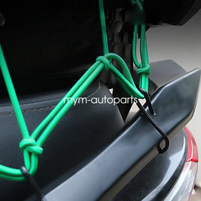 1pcs 6 Hook Green Bungee Cord Cargo Net 40cm x 40cm for Bicycle Motorcycle - Image 1 of 4