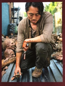 WALKING DEAD POSTER 11X14"NM SHIPPD FLAT GLENN RHEE STEVEN YEUN 3 - Picture 1 of 2