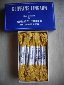 20 x Garn Stickgarn Klippans Made in Sweden 100% Leinen ovp gelb - Bild 1 von 3