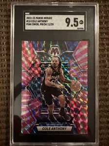2022-23 Panini Mosaic Pink Swirl Cole Anthony /20 Orlando Magic FOTL SGC 9.5 - Picture 1 of 3