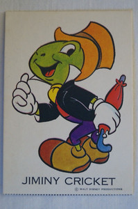 Classic Disney Vintage 1970's Sunicrust Disney Sunny Fun Card - Jiminy Cricket