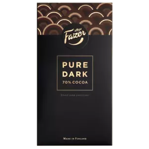 Fazer Pure Dark 70% barrette di cioccolato cacao 95 g (set di otto) - Foto 1 di 1