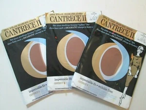 3 Pairs Vintage Sheer Stockings-8 1/2-9 Tantone CANTRECE II Original Packaging - Picture 1 of 3