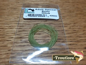 ADULT DAMSEL BODY OLIVE - STANDARD SIZE NEW HARELINE DUBBIN FLY TYING MATERIALS - Picture 1 of 4