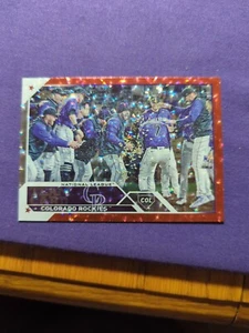 2023 Topps Series 2 Colorado Rockies Team Card Red Foil Insert /199 - Picture 1 of 2