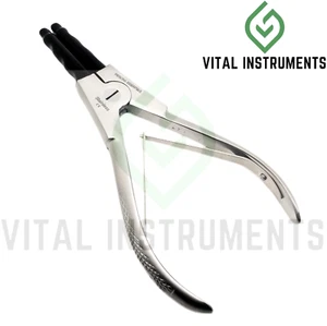 Ring Opening Plier 9" Large Body Piercing Jewelry Black Rubber Tips Custom Made - Picture 1 of 1