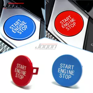 Red & Blue Engine Start Stop Button Trim Cover For BMW M3 M4 G80 G82 G83 21-22 - Picture 1 of 11