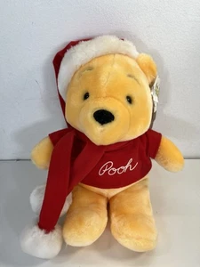 Winnie Puuh PLÜSCH Weihnachtsmütze Bommel Schal Disneyland Weihnachten Spielzeug 12 Zoll Geschenk - Bild 1 von 7