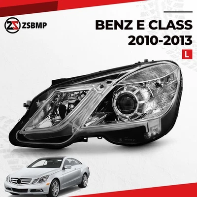 Halogen Headlight For 2010-2013 Mercedes-Benz W212 E350 E550 W/Bulb Left Driver Foto 1 de 4