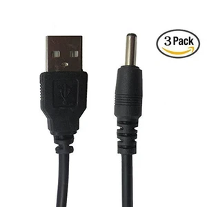 3pcs 3.5mm Jack Plug vers USB Audio Data Charge Câble 5V DC pour MP3 MP4 Noir - Photo 1 sur 4