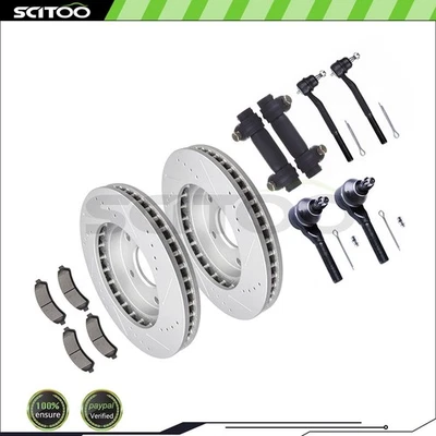 Para 1998-2005 GMC Jimmy 98-04 GMC Sonoma extremidade dianteira da haste de amarração com pastilha de rotor de freio - Imagem 1 de 4