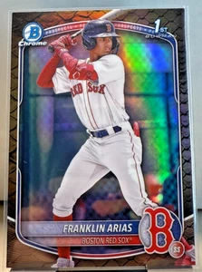 2025 Bowman #BCP-67 Franklin Arias Chrome Prospects REPTILIAN REFRACTOR Red Sox - Picture 1 of 2