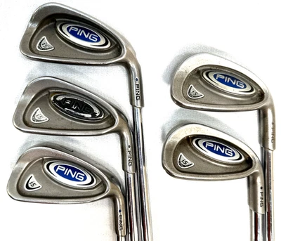 Ping i5 Iron Set 5-9 Blue Dot Steel Ping CFS Steel Stiff Shafts Golf Pride Grips - Image 1 of 4