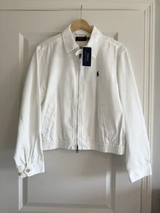 Polo Ralph Lauren Women's Cotton Twill JACKET White Size M new - Picture 1 of 4