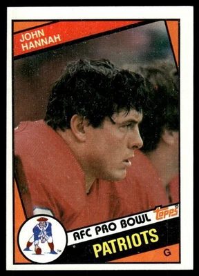 1984 Topps John Hannah New England Patriots #137 PB - Image 1 of 2