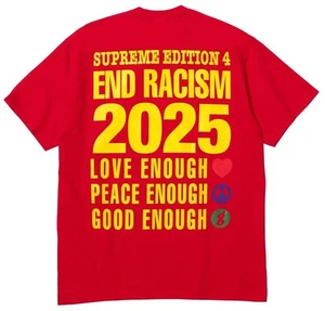 New Supreme SS25 GOODENOUGH End Racism Graphic Logo Tee - Red / Size XL IN HAND - Picture 1 of 6