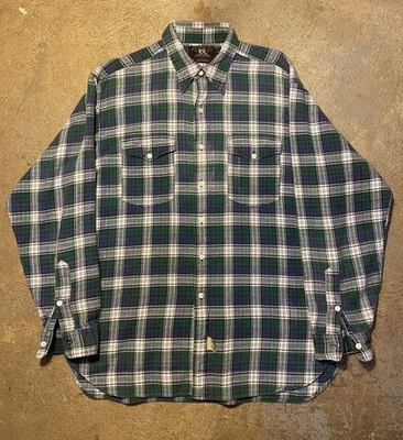 Men’s RRL Double Ralph Lauren Western Acorn Pocket Cotton Plaid Shirt — L - Image 1 of 4