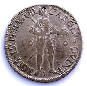SC. Spain-Carlos I "El Emperador" . Daalder 1666 Besançon. Plata 27,7 g. ESCASA - Imagen 1 de 2