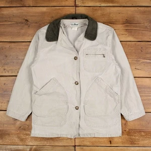 Vintage L.L.Bean Workwear Jacket S 90s Barn Chore USA Made Grey Womens - Picture 1 of 7