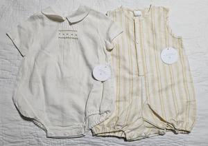 Edgehill Collection Size 18 M 100% Cotton 1 Yellow Strip, 1 White /FM3 - Picture 1 of 3