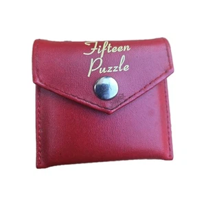 Vintage ThinkFun fünfzehn Puzzle mit rotem Etui — Zahlenschiebespiel 2,75 Zoll Reise - Bild 1 von 2