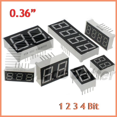 7 Segment LED Display Single / Double Digit 0.36" Common Anode or Cathode Clock - Image 1 of 4