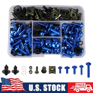 Motorcycle M6 M5 Complete Fairing Bolts Kit Screws Nut Set for Honda CBR1000F 87 - Picture 1 of 16