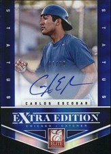 2012 Elite Extra Edition Signature Status Blue Card #190 Carlos Escobar 