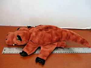 CALTOY~burattino a mano~DINOSAURO MARRONE~Grandi occhi carini - Foto 1 di 4