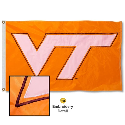 Virginia Tech Embroidered and Appliqued Nylon Flag Cover