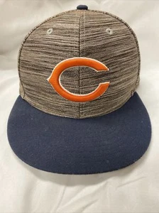 Cappello Chicago Bears ricamato snapback uomo grigio blu nuova era 9Fifty NFL berretto - Foto 1 di 7