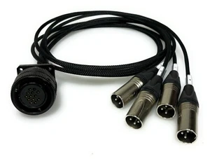 DG Systems - Connettore LK13 femmina da pannello a 4 XLR maschi - Made in Italy - Imagen 1 de 1