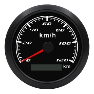 85mm GPS Tacho Tachometer Kilometerzähler 0-120km/h für Auto Motorrad Boot - Bild 1 von 20
