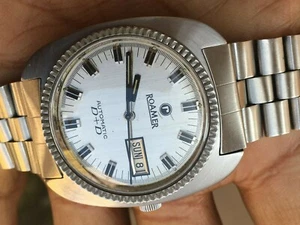 Roamer Automatic D + D men vintage Day Date watch Excellent keeping time - Picture 1 of 12