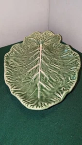 BORDALLO PINHEIRO LEAF TRAY  11 X 16      VG USED COND - Picture 1 of 3