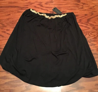 NWT Whitney Eve USA Black Strapless Beaded Front Elastic Band Lined Ruched Top 2 - Изображение 1 из 4