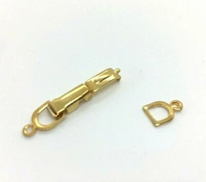 3xCLASPS Fold-Over Extender GOLD plated 25mm x 5mm | Terminator Cord Ends CLASPS - Picture 1 of 5