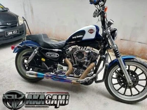 Custom Exhaust Muffler Fit For Harley Davidson Sportster XL 1200 2 into 1 - Bild 1 von 3