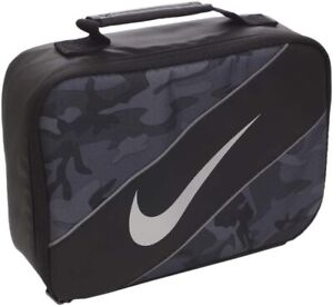 NIKE Insulated Lunch Box Youth or Adult BPA-Free Tote Bag Black & Gray Camo NWT