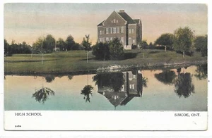Simcoe Ontario Postcard High School Publisher Warwick Bro.'s & Rutter Unposted - Picture 1 of 2