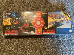KILLER INTSINCT + F-ZERO Double Box SNES Super Nintendo New Sealed Twin Pack - Picture 1 of 11