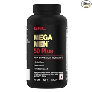 GNC Mega Men 50 Plus Promote Prostate Health Boost Immunity Support Memory 120 T