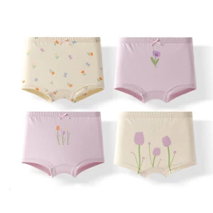 4 Pack Little Girls' Boxer Briefs Toddler Cotton Underwear Baby Boyshort Panties - Picture 1 of 43