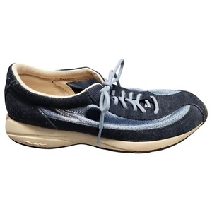 Rockport Athletic Sneaker Shoes Womens Sz 7 Navy Suede Leather Lace Up APW3092KW - Picture 1 of 20