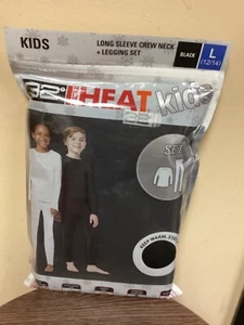 Kid NEW IN PACKAGE "32 Deg.” Long sleeve crew neck legging set. Blk.Size L 12-14 - Picture 1 of 2