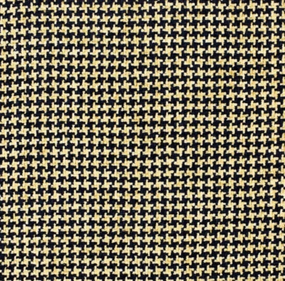P Kaufmann DUNBAR Houndstooth Chenille BLACK Upholstery Pillow Sewing Fabric - Image 1 of 4