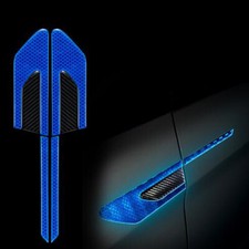 2pcs Blue Car Safety Reflective Sticker Mark Door Sticker Warning Tape Decal