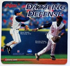 VINTAGE Cleveland Indians Dazzling Defense Mouse Pad Omar Vizquel / B. Phillips