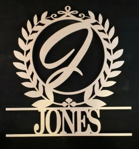 Personalized Extravagant Monogram Family name sign. Wood craft custom made - Picture 1 of 2