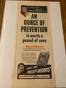 Vintage 1945 Philip Morris Scientifically Proved ad - Picture 1 of 1